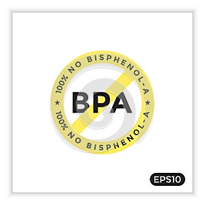 BPA-free icon BISPHENOL-A, can be used for labels or symbols on plastic bottles