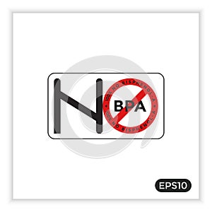 BPA-free icon BISPHENOL-A, can be used for labels or symbols on plastic bottles