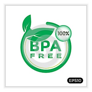 BPA-free icon BISPHENOL-A, can be used for labels or symbols on plastic bottles