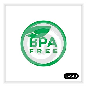 BPA-free icon BISPHENOL-A, can be used for labels or symbols on plastic bottles