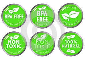 BPA Free non-toxic icon label