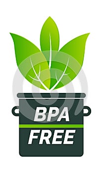 BPA free non toxic plastic material safety vector