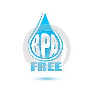 BPA free vector certificate icon. No bisphenol A and phthalates. Sign for non toxic plastic and safe food package