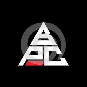 BPC triangle letter logo design with triangle shape. BPC triangle logo design monogram. BPC triangle vector logo template with red