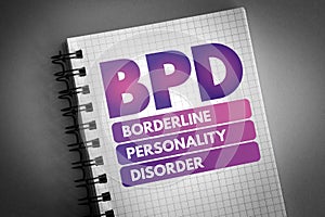 BPD - Borderline Personality Disorder acronym