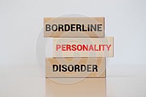 BPD Borderline Personality Disorder acronym on wooden background