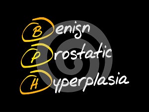 BPH - Benign Prostatic Hyperplasia, health concept