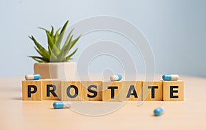 BPH Benign Prostatic Hyperplasia word made with building blocks, BPH word as medical concept