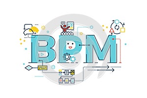 BPM : Business Process Management word