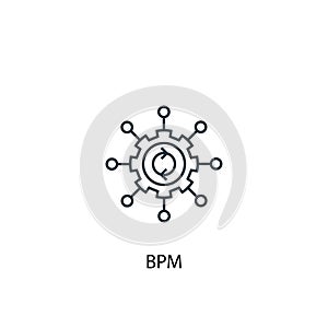 BPM concept line icon. Simple element