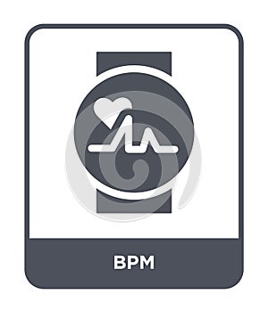 bpm icon in trendy design style. bpm icon isolated on white background. bpm vector icon simple and modern flat symbol for web site