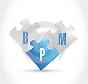 Bpm puzzle pieces illustration design