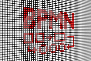 BPMN concept text scoreboard blurred background