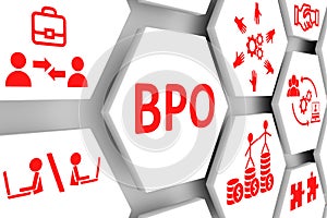 BPO concept cell background 3d