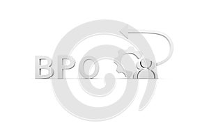 BPO concept white background 3d