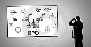 Bpo concept on a whiteboard