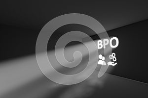 BPO rays volume light concept 3d