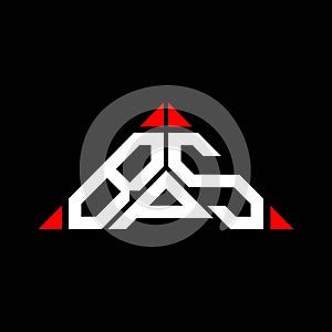 BPS letter logo creative design with vector graphic, BPS simple and modern logo in triangle shape