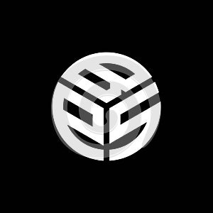 BPS letter logo design on black background. BPS creative initials letter logo concept. BPS letter design