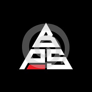 BPS triangle letter logo design with triangle shape. BPS triangle logo design monogram. BPS triangle vector logo template with red