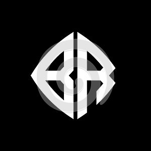 BR Geometric Monogram Logo Curved Square Style photo