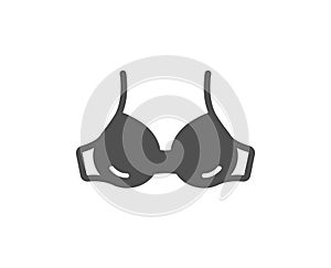 Bra brassiere icon. Breast lingerie sign. Vector