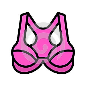 Bra or Brassiere vector illustration, filled style editable outline icon