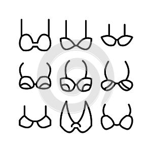 Bra icon or logo isolated sign symbol vector illustration