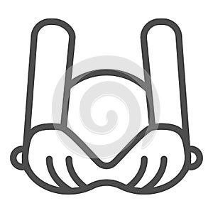 Bra line icon. Woman underware vector illustration isolated on white. Brassiere outline style design, designed for web