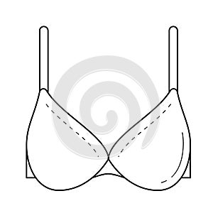 Bra vector line icon.