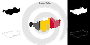 Brabant Wallon outline map