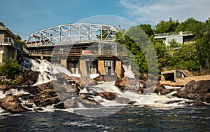 Bracebridge Falls at the dam downtown