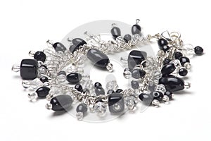 Bracelet with black stones photo