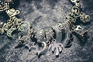 Bracelet with charms. photo