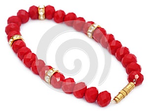 Bracelet of red beads