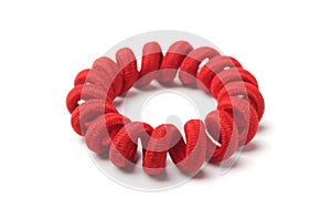 Bracelet of red rubber
