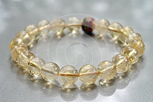 Bracelet Rutillated Quartz lucky stone