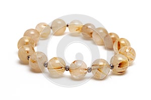 Bracelet Rutillated Quartz lucky stone