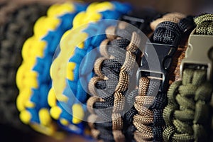 Bracelets braided from rope