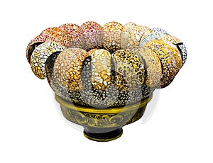 Bracelets in container isolated white background