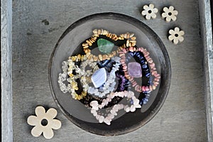 Bracelets of crystals and gemstones for a healing effect