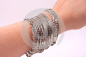 Bracelets on a hand