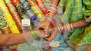 Bracelets, Orissa, India photo