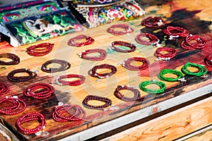 Bracelets on sale at Chinese market