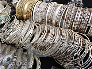 Bracelets for sale on Indian market