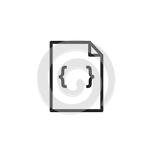 Braces character isolated icon vector