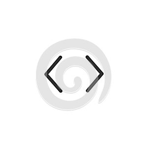 Braces character isolated icon vector