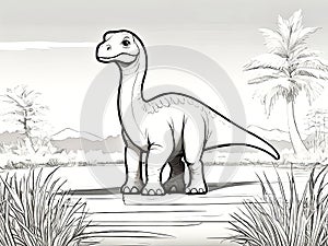 Brachiosaurus Coloring Extravaganza: Prehistoric Splendor