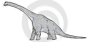 brachiosaurus dinosaur ancient vector illustration transparent background