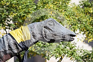 Brachiosaurus Dinosaur Head and Neck in the Trees